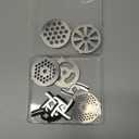 Mudder 9 Pieces Meat Grinder Blades Plate Discs Stainless Steel Food Knife Cutter Meat Grinder Replacement Parts for Size 5 Stand Mixer Accessories