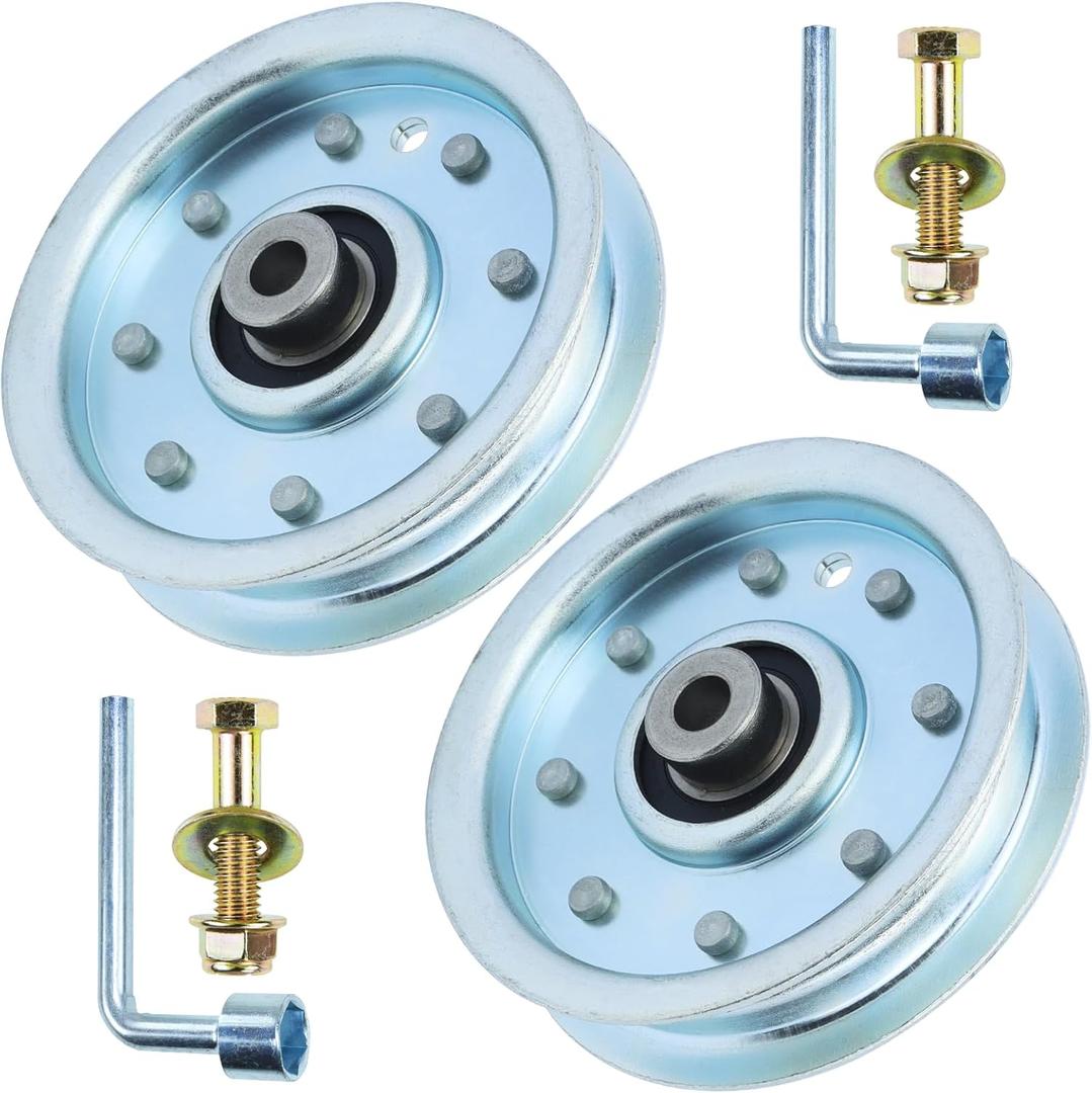 GELASKA 2 Pack 756-0627B Idler Pulley Replaces MTD 756-0627D Idler Pulley, MTD 756-0627 Flat Idler Pulley, 756 0627B, 756-0365, 956-0365 for Cub Cadet Lt1045, Lt1018, Lt1046, Lt1500, I1046 Tractors