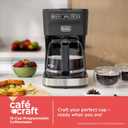 BLACK+DECKER CAFCRAFT 12-Cup Programmable Coffee Maker, Stainless Steel Drip Coffeemaker with Vortex Showerhead, Strength Selector, Sneak-A-Cup, Keep Warm