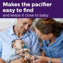 Philips AVENT Soothie Snuggle Pacifier Holder with Detachable Pacifier, 0m+, Giraffe, SCF347/01-1 Count (Pack of 1)