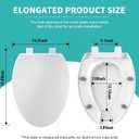 Heavy Duty Open Front Elongated Toilet Seat, Soft Close White | Soft close toilet seat | elongated open front design | 4 non-slip bumpers | heavy duty plastic | commercial & residential