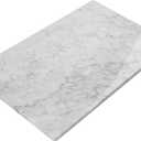 Lovdeco Marble Cutting Board, Pastry Board For Kitchen, Carrara White Marble Slab Gift With Non-Slip Feets, 12x20 Inch, 1 Piece