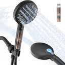 Filtered Shower Head with Handheld, 8 Spray Mode High Pressure Showerhead with Filters, Detachable shower head, Water Softener Filters for Hard Water, Remove Chlorine(AM-US-N8HS702MB-NA)