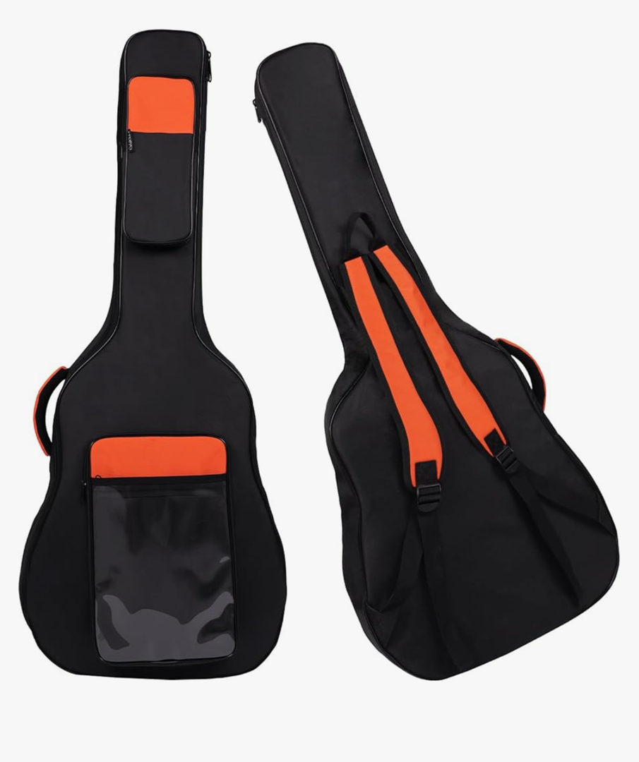 Acoustic Guitar Gig Bag Fits 40/41/42 Inch & 12-String Guitars, 0.5 Inch Thick Padded for Enhanced Protection, 600D Waterproof Soft Backpack Case with Neck Fixed Strap & Dual Shoulder Straps