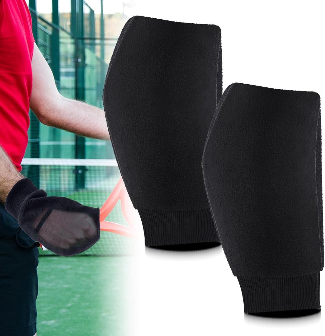 1 Pair of Racquet Gloves for Dink Ball & Racquetball, Tennis Mitten, Paddle Mitts, Warm Ultra Breathable Mitten Stretchy Knit Cuff for Women & Men, Moisture-Wicking, Durable & Secure Fit