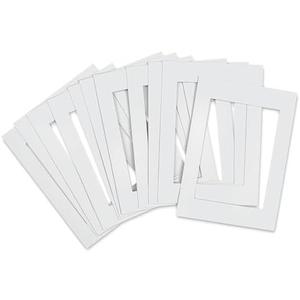 INOVART Mat Frames, 5" X 7", White, 5-Pack