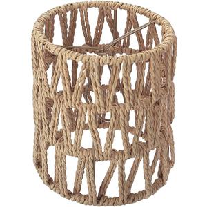 1 Pack Clip-On Chandelier Lamp Shade, Rattan Lamp Shade Small, Boho Woven Cylinder Mini Lamp Shades, Clip-on Candelabra Bulb LampShades,Fit Bulbs Diameter Max 1.77inch, Length Max 3.82inch