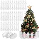 Aodaer 36 Pieces Christmas Tree Fences Plastic Picket Fence 12 Inch Christmas Fence Border Tree Barrier for Xmas Party Wedding Garden Home Fences Decoration, White