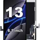 for iPhone 13 Screen Replacement 6.1 ", Full HD LCD Display 3D Touch Screen Digitizer Full Assembly for Model A2482,A2631,A2633,A2634,A2635 (Without Tools)