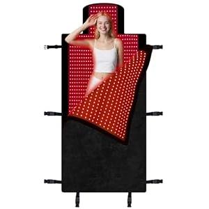 Red Light Therapy Mat Full Body 74.8"x33.6", Infrared Red Light Therapy Blanket with 2630 LEDs, 660nm & 850nm Dual Wavelength, Pulse Modes, Timer & Intensity Control
