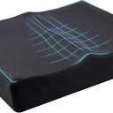 Yuwe Extra Large Seat Cushion - Memory Foam Seat Cushion, Office Chair Cushion, Ergonomic Chair, Car Seat Cushion Sciatica & Tailbone Pain Relief Cushion (Black)