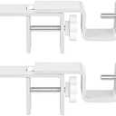 Outside Mounted Blinds Curtain Rod Bracket 1.3-2" Adjustable, Easy Install Tool-Free Anti-Slip, Over The Blinds Curtain Rod Holder for Curtains & Drapes, No Drill Curtain Rod Brackets, 1Pcs White