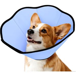 MIDOG Dog Cone Collar After Surgery, Soft Dog Cone Alternative to Stop Licking,Adjustable Elizabethan Recovery Cones for Small to Large Sized Dogs (Blue)