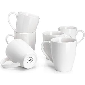 Amuse Professional Barista Cozy Collection Mug for Coffee, Tea or Chocolate Set of 6 (Medium  12 oz.)