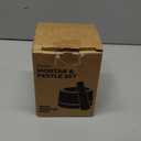 Mortar and Pestle Set Small - Heavy-Duty 1 Cup Stone Grinder for Spices & Herbs - Durable Granite Molcajete - Guacamole Bowl with Non-Slip Wooden Base - Effortless Grinding & Easy to Clean