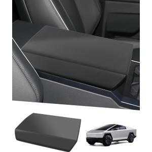 Center Console Armrest Cover for Cybertruck, TPE Armrest Box Protector Center Console Cap fit for 2024 Tesla Cybertruck Accessories (Black)