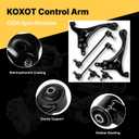 6Pcs Front Lower Control Arms Ball Joint Sway Bar End Compatible with Fit for Hyundai Elantra 2009 2010, Elantra Models with 2.0L Engine 2011 2012, Replace OE# K641580 K641581 K500074 K750032