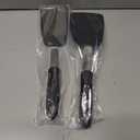 Unicook 2 Pack Flexible Silicone Spatula, Turner, 600F Heat Resistant, Ideal for Flipping Eggs, Burgers, Crepes and More, Black