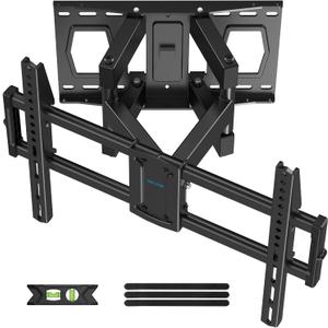 Full Motion TV Wall Mount for 37-85 Inch TVs Mounts Up to 132lbs, Fit 16" Wood Stud, Max VESA 600x400mm, Swivel and Tilt Articulating Wall Mount TV Bracket,Fit Most 55+ 65 70 75 inch TVs