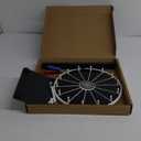 12 Inch 10 Slots Prize Wheel Tabletop or Wall Mount Fortune Spin with Dry Erase Marker and Eraser for Engaging Home Parties, Trade Show, Carnival Events (12'' Black)