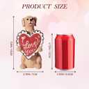 WDS WONDROUS Dog Figurine Light Up Valentine's Day Decoration, Valentine's Figurine Decor with I Love You Heart, Battery Powered Resin Dog Statue for Home Table Decor, Gift for Him Her Women