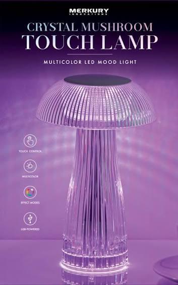 Merkury Crystal Mushroom touch lamp