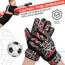 BEAST RAGE Goalkeeper Gloves for Boys Kids Youth Football Keeping Soccer Goalie Gloves with Strong Grip for Ball Receiver,Wrist Support 4MM Latex Palm (Size 3 - fit for 5 to 6 Years Old, Orange)