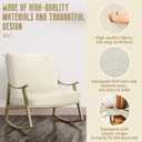 Tudomro 4 Pcs Outdoor High Back Chair Cushion Covers (Not Includes Cushion) Waterproof Patio Replacement Rocking Chair Slipcover Seat Pad Cover with Tie for Furniture (Beige,44'' X 21'')