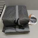 Insulated Door Curtains, Fit Size up to 36 x 80 Inches for Doorways/Front/Back/Basement, Magnetic Thermal Door Cover for Winter, Oxford Filled with Thick Cotton to Keep Warm, Grey, Diamond (Gray)