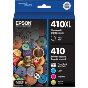 EPSON 410 Claria Premium Ink High Capacity Black & Standard Color Cartridge Combo Pack (T410XL-BCS) Works with Expression Premium XP-530, XP-630, XP-640, XP-7100, XP-830