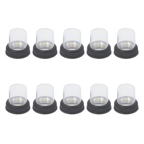 Saccgt 10pcs Circuit Breaker Waterproof Dust Cover with 12mm Bottom Diameter Silicone Flat Head Caps for KUOYUH 98 88 Series Plastic, As Pic Shows