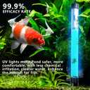 32W Pond UV Light for 200-2000 Gallon, Aquarium UV Light, UV Water Clarifier for Pond, Cold Plunge, Koi Pond, Aquarium, Swimming Pool and Fish Tank for Algea Control