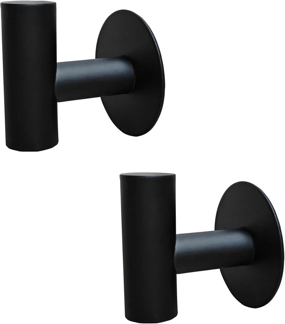 Kruodop Adhesive Hooks Towel Hooks for Bathroom,2 Packs Wall Mount Towel Holder, Matte Wall Robe Hook,Stainless Steel Heavy Duty Door Hanger Towel Hook for Kitchen, Bedroom,Hotel