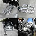 Dirt Bike Foot Pegs for Ebike Surron Light Bee X S, Color Prickly Peg,Motorcycle Aluminum Alloy Pedal for Segway X160 X260/Talaria X3 X4/E Ride PRO SS,Silver Body with Black Spikes