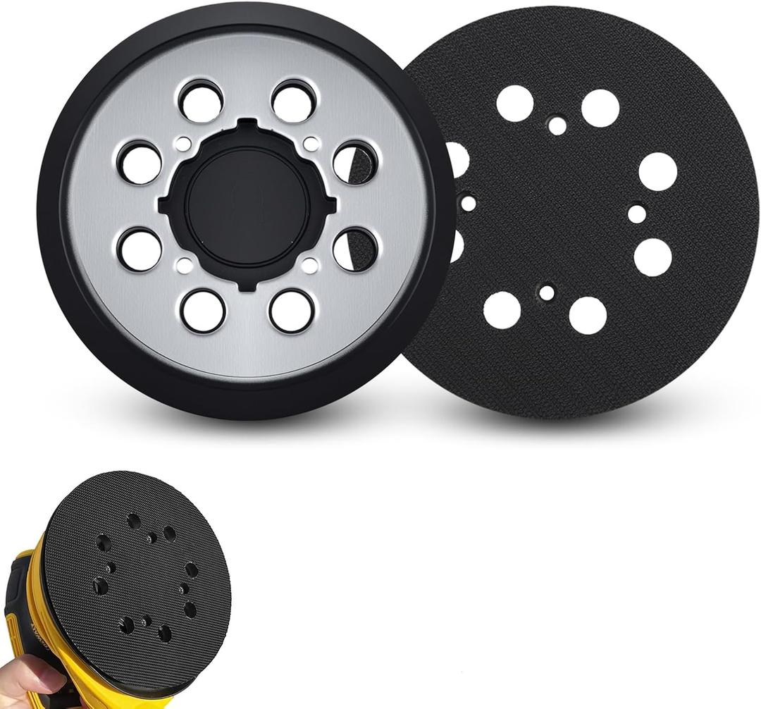 2 Pack Sander Replacement Pad for Dewalt, 5-Inch 8 Holes Hook and Loop Aluminum Alloy Orbital Sander Replacement Pad for DWE6421/6421K, DWE6423/6423K, DCW210B, DWE64233, N329079
