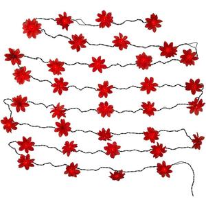 Kurt Adler 35-Light Red Poinsettia Light Set