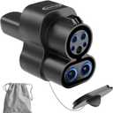 2 in 1 CCS & J1772 to Tesla Adapter, 250KW DC / 80A AC, CCS1 to NACS Charging Adapter, Only Fit for Tesla Model S/3/X/Y for Level 1, 2, 3 Charging Stations