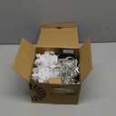 Brightown Snowflake Christmas Lights,20Ft 228 LED Icicle Lights for Outside with 24 Drops, Connectable Curtain String Lights for Indoor Outdoor House Eaves Window Porch Tree, Pure White