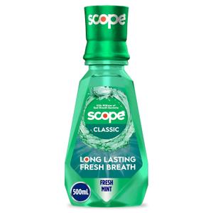 Crest Scope Classic Mouthwash, Original Formula, 500 Ml, 4 Count