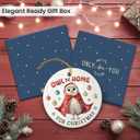 5 x Owl Ornaments for Christmas Trees - Unique Owls Gifts for Women, Men, Family, Coworker, Xmas Gifts for Owl Lovers, Animal Lover Gift for Friends Neighbors, Ceramic Bird Ornaments