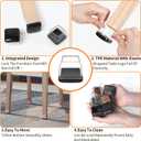 Ezprotekt Chair Leg Sliders for Carpet, 24 Pcs Square Chair Glides for Carpet, Carpet Furniture Pads Stool Leg Protectors Caps, Carpet Furniture Glides Quickly and Easily (L Fit:1" - 1.4")