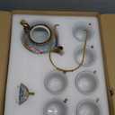 20 Pieces European Ceramic Tea Set for Adults With Metal Holder and Flower Painting (Large Cream Version)