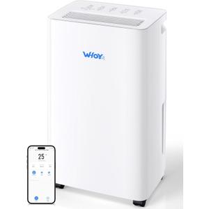 Dehumidifier for Home, 2000 Sq. Ft., Max 50 Pints, 1.6L Tank, App-Controlled, With 4.9 ft Drain Hose,Child Lock, Smart Ideal for Bedrooms & Living Rooms