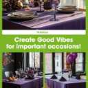 Pureegg Plastic Table Cloth Disposable 6 Pack, 54 x 108 Inch Table Cloths, Halloween Party Decorations, Summerween Decor, Halloween Tablecloths, Rectangle, Plastic Cover, Waterproof, Purple