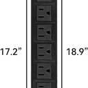 BTU Power Strip Surge Protector Rack-Mount PDU, 12-Outlet Power Strip with Switch, Metal Mountable Heavy Duty for Server Racks, Garage, Shop Workbench, Industrial Commercial Use (Black 6FT)