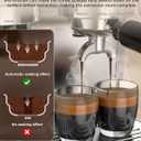 COWSAR 20 Bar Espresso Machine with Grinder & Milk Frother Steam Wand, 58mm Expresso Coffee machines, Commercial Stainless Steel Coffee Maker for Cappuccino and Latte, Perfect for Home Caf-Pro (EXP 08/04/28)