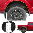 Rear Wheel Well Liners Compatible with 2021-2025 Ford F150 (Not for Raptor) Rear Wheel Arch Liners No Drilling Well Guards Tire Inner Fenders for 2024 F-150 Accessories (2PCS)