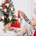 Soulchen Christmas Tree Decorations Set of 6, Red Grey 12 Inch Gnome on a Stick Large Santa Claus Dwarfs Ornaments for Christmas Tree Wreath Decor Vase Filler