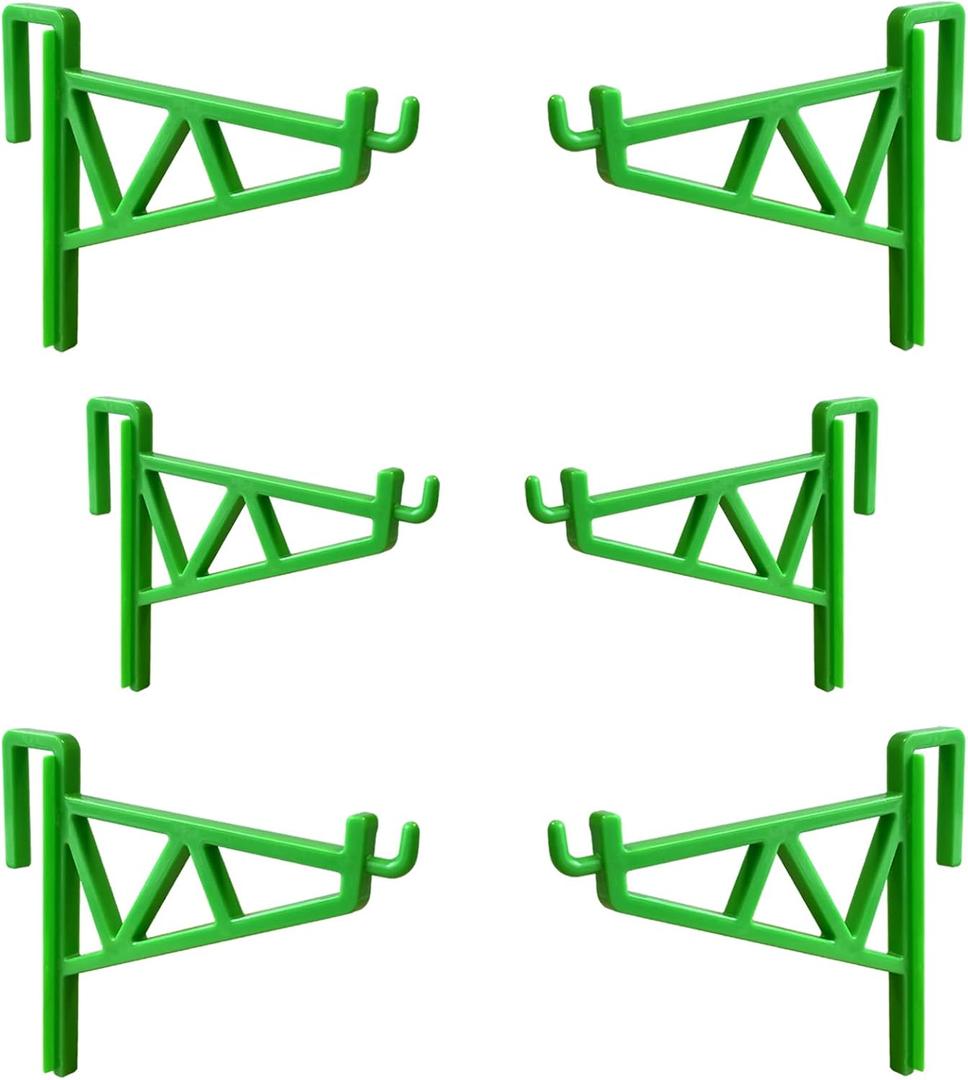 6 Pack Beehive Frame Holder, Frame Perch Beekeeping Hive Stand for Honey Harvesting & Inspection Beekeeping Frame Support Bracket Beekeeping Supplies Tool for Different Hive Sizes, Green