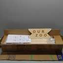 Stuffed Animal Storage Zoo with Wheels, Wooden Large Stuff Animals Plushies Holder, 22.5" D x 22.5" W x 64" H Toy Organizer Storage Cage with Elastic Band and Net for Nursery Playroom Bedroom